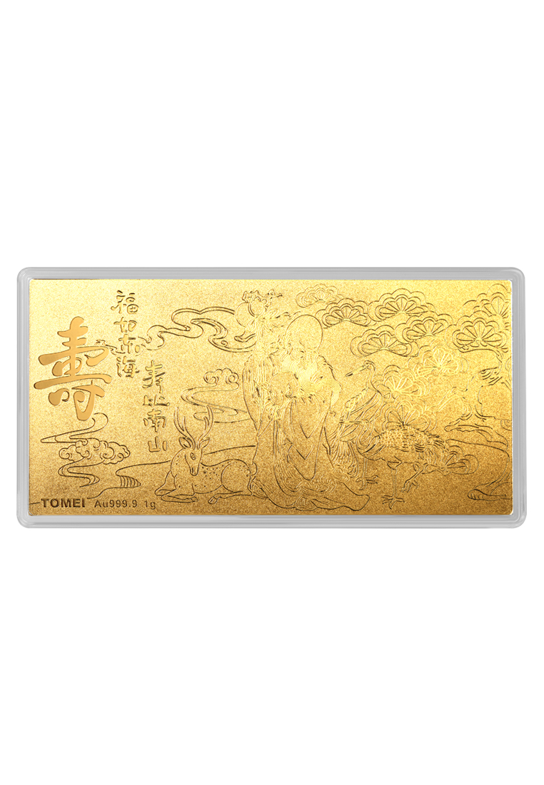 TOMEI TOMEI Birthday Blessed Gold Wafer 1G, Yellow Gold 9999