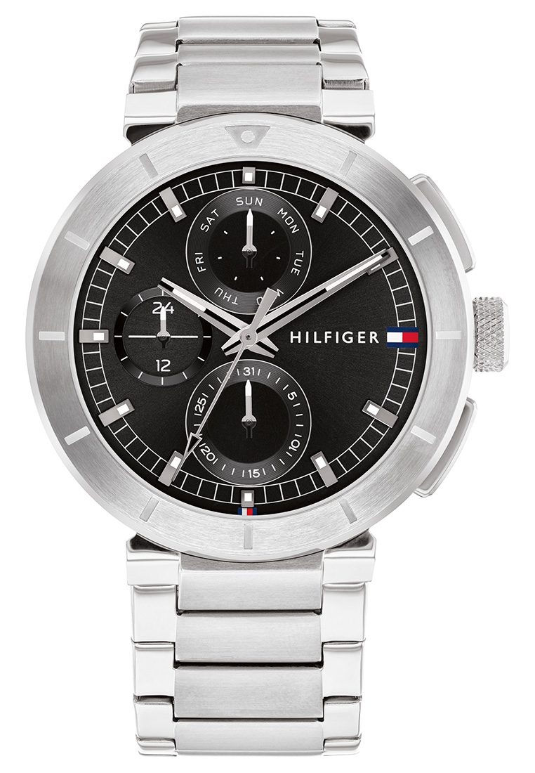 Tommy Hilfiger Lorenzo Men's Watch Stainless Steel Strap - Black Dial 1792116