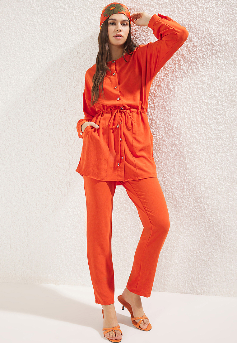 Trendyol MODEST Tie-Waist Tunic Set