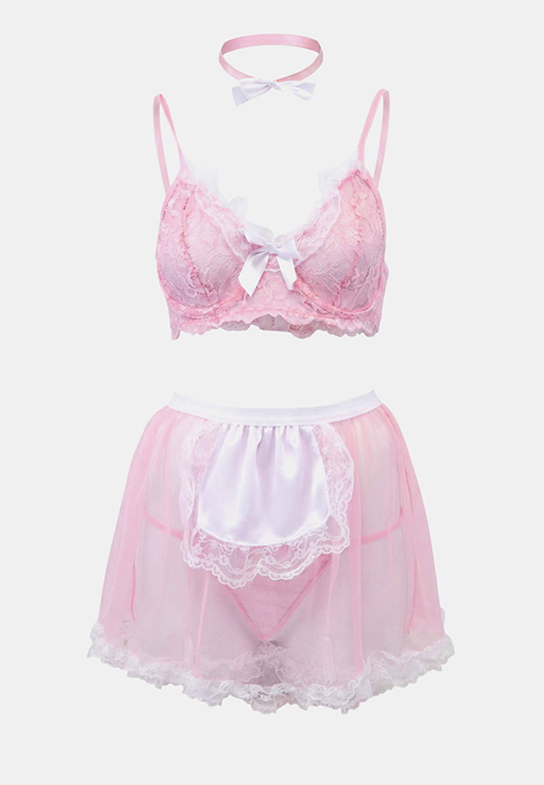 Trendyol Pink Tulle Plain Capless Underwear Set Thmss26Cc43