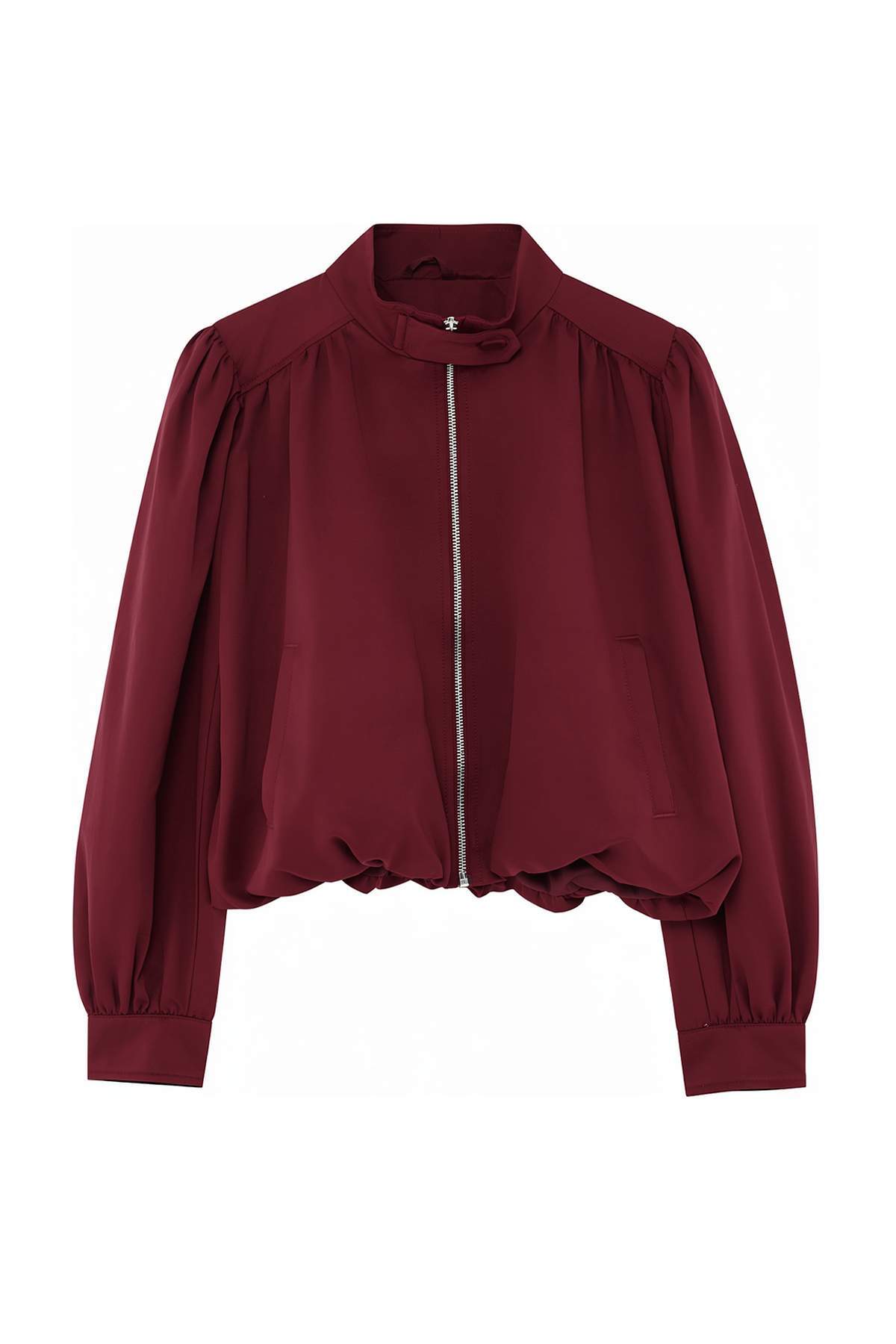 Trendyol Burgundy Balloon Regular Coat Twoaw27Mo00086