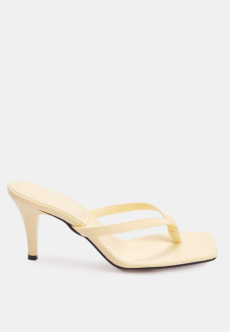 Trendyol Square Toe Flip Flops 8.5cm Thin Heeled Sandals