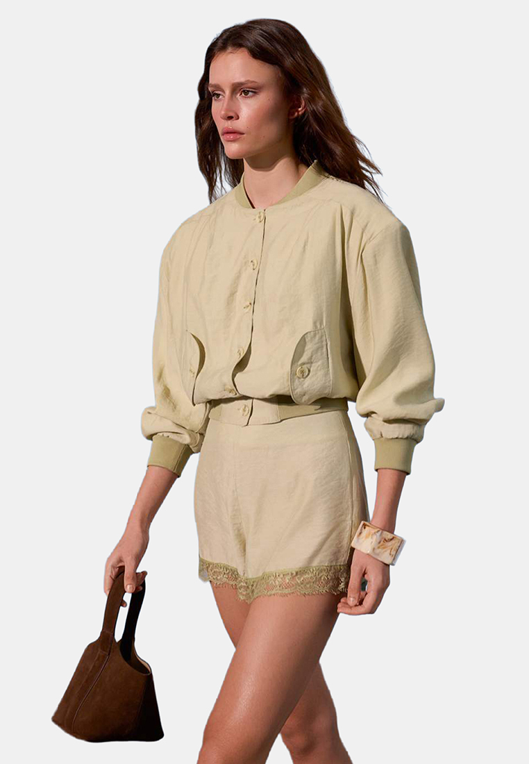 Trendyol Limited Edition Green Jacket Twoss26Ce46