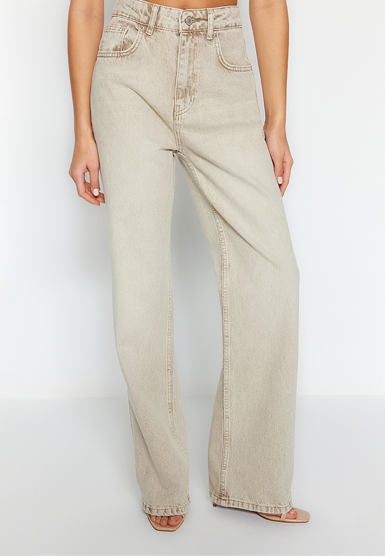 Trendyol Faded Effect Wide Legs Jeans