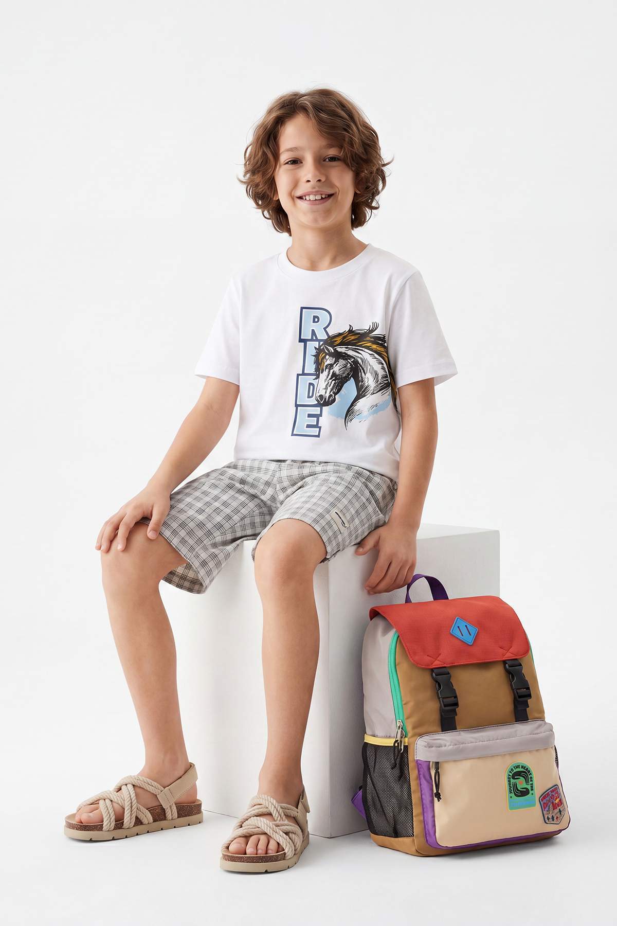 Trendyol White Boy'S Printed Knitted T-Shirt