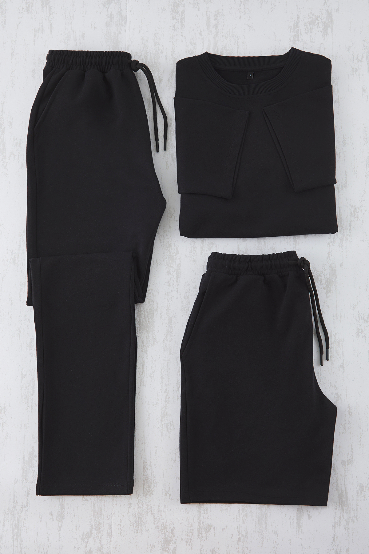 Trendyol Black Oversize 3 Piece Uniform Set Teddington 25Em00000