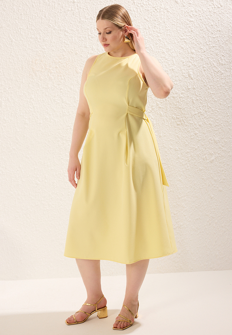 Trendyol Plus Size D-Ring Midi Dress