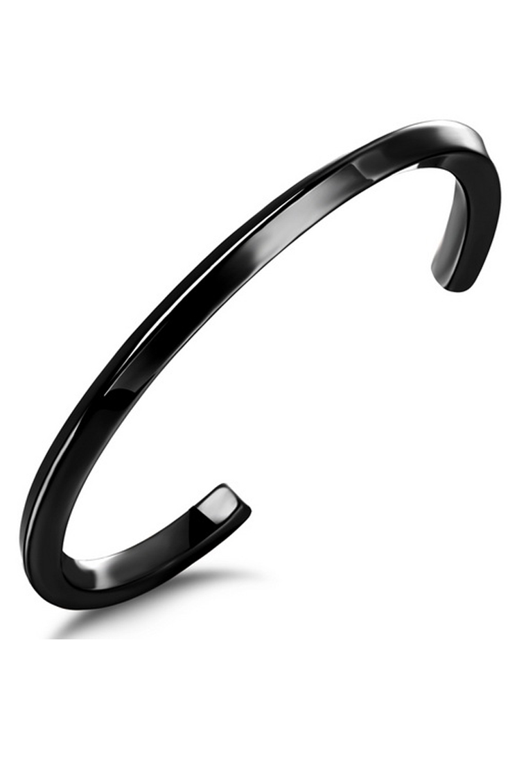 Trendyshop Piano Black Cuff Bangle