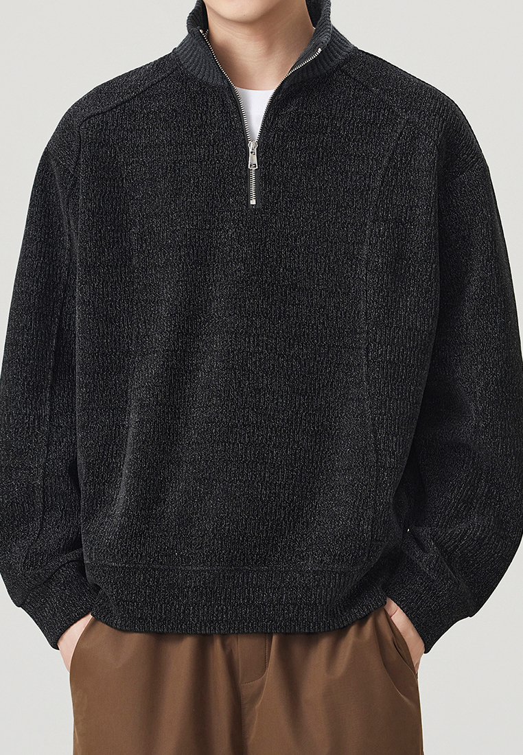 Twenty Eight Shoes Half Zip Jacquard Sweatshirt AY-D7951