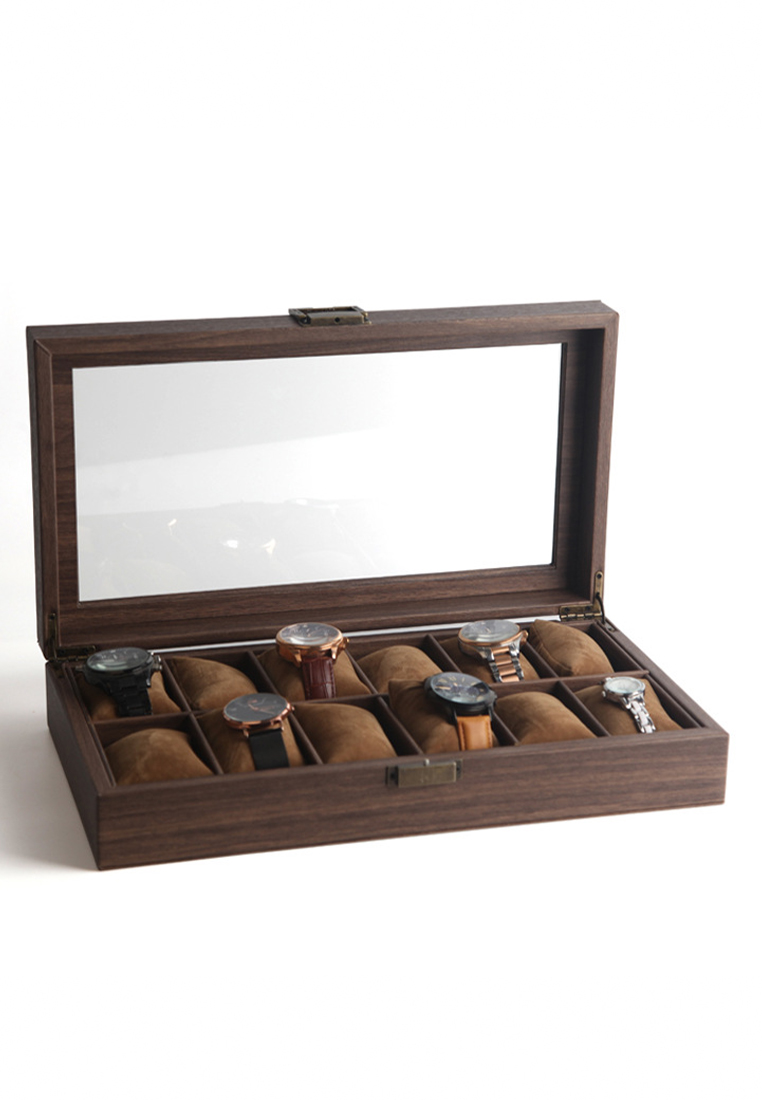 Twenty Eight Shoes Vintage Woodgrain Faux Leather Watch Storage Box CY-W12