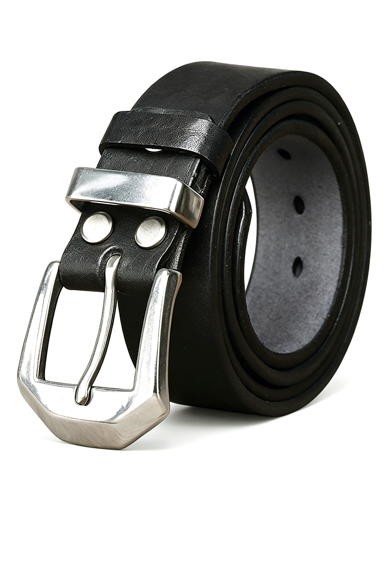 Twenty Eight Shoes Thick Steel Buckle Grain Leather Belt CP935