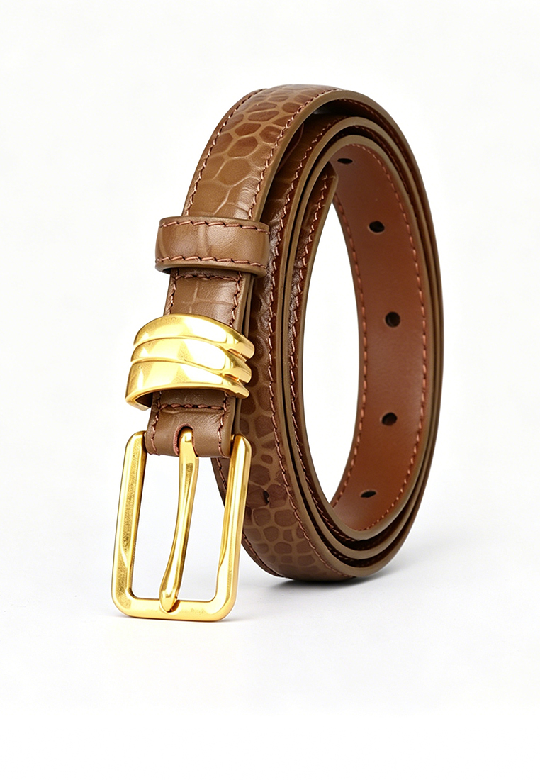 Twenty Eight Shoes Croc Embossed Genuine Leather Belt CP788