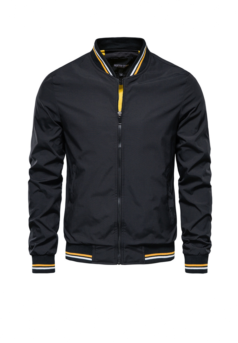 Twenty Eight Shoes Contrast Striped Baseball Jacket AX831