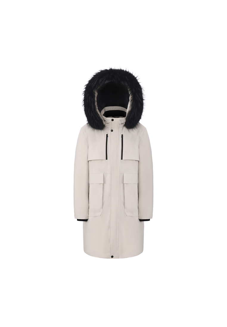 Universal Traveller Goose Down Jacket With Black Rabbit Fur Hood