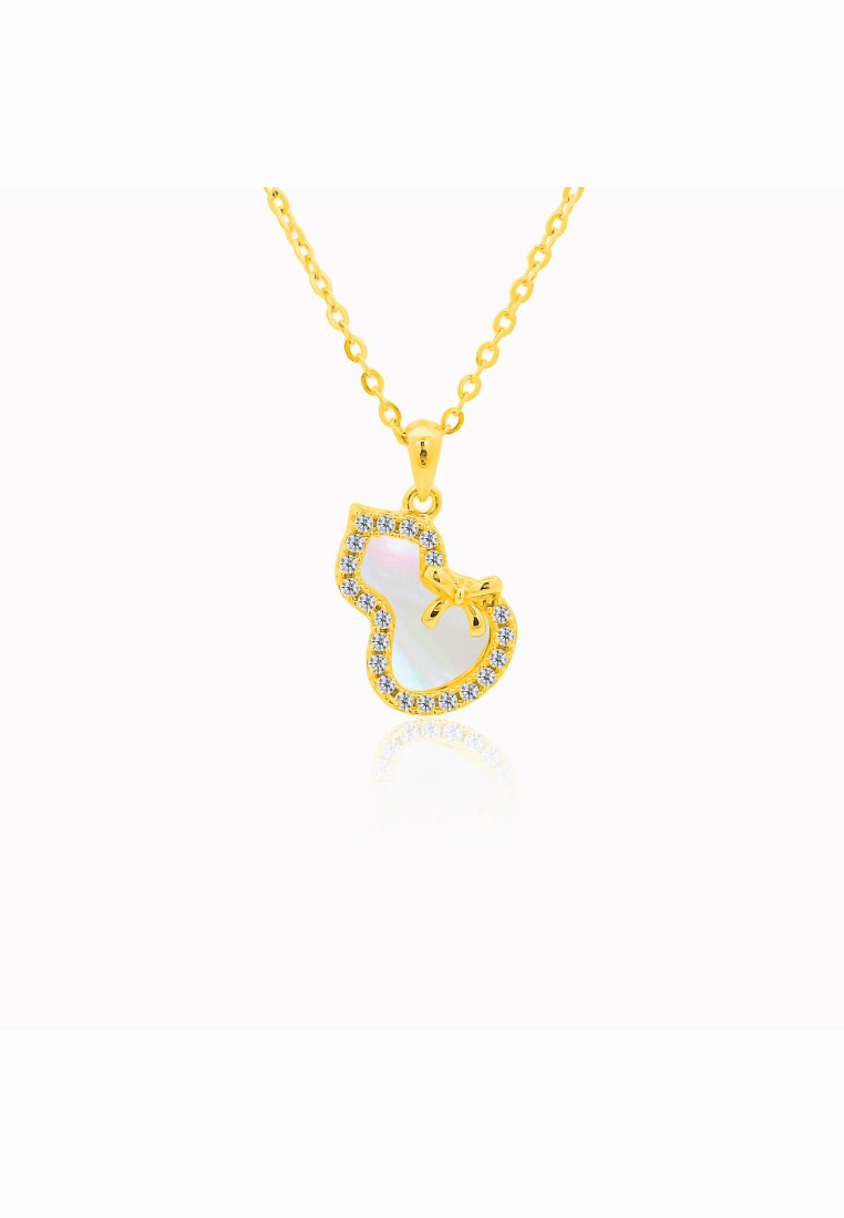 Vinstella Jewellery Lunar Harmony Gourd Pendant (Gold Plated)