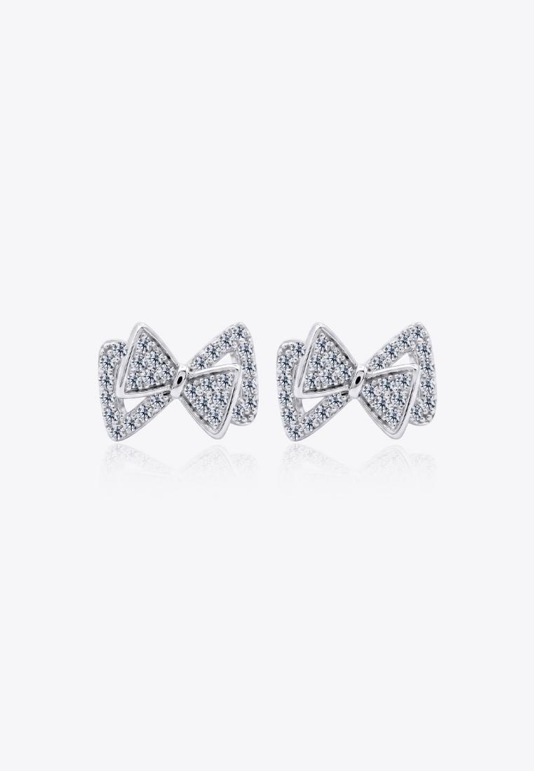 Vinstella Jewellery Purelle Ribbon Earrings (Silver)