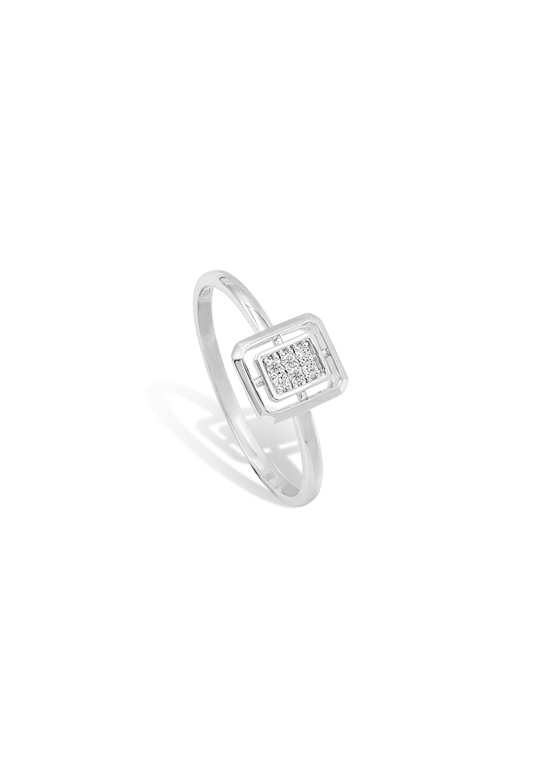Wah Chan Diamondtalk 9k White Gold Gem-in-a-box Diamond Ring Rdt00004-a01