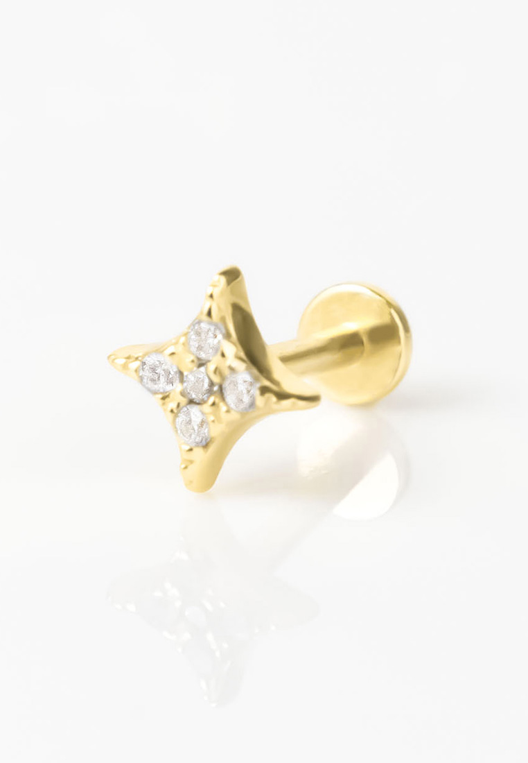 Wanderlust + Co Sparkle Pave Flat Back Earring