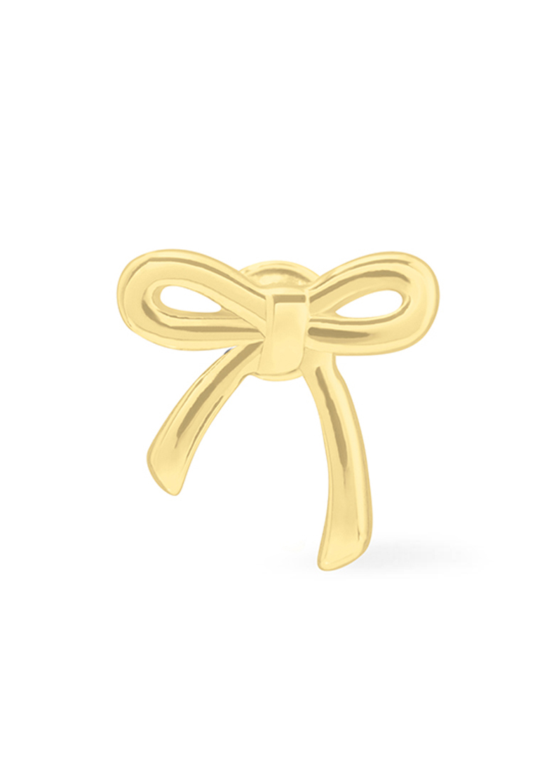 Wanderlust + Co Bow Gold Flat Back Earring